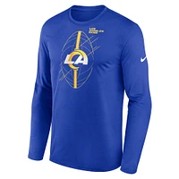 T-shirt à manches longues Nike Royal Los Angeles Rams Legend Icon pour homme