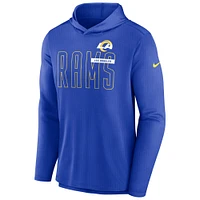 Men's Nike Royal Los Angeles Rams Lightweight Performance Hooded Long Sleeve T-Shirt