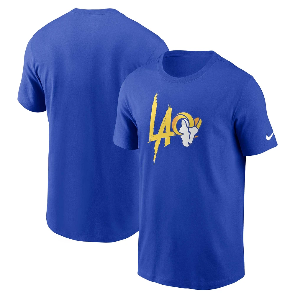 Men's Nike  Royal Los Angeles Rams Local Essential T-Shirt