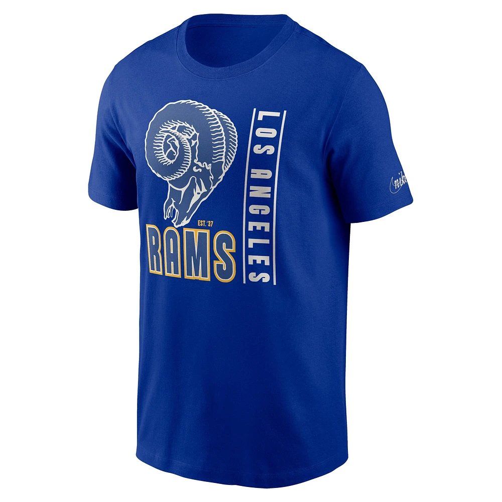 T-shirt essentiel Nike Los Angeles Rams Lockup pour homme