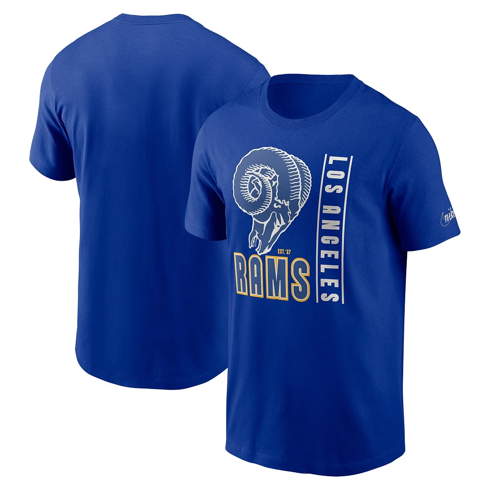 Men's Nike  Royal Los Angeles Rams Lockup Essential T-Shirt