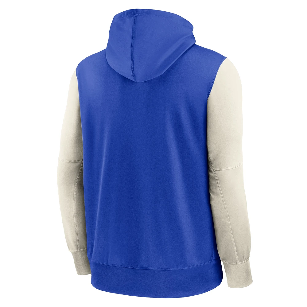 Sweat à capuche entièrement zippé Nike Royal Los Angeles Rams Performance pour homme