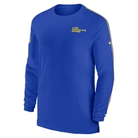 T-shirt à manches longues Nike Royal Los Angeles Rams Sideline Coach UV Performance pour homme