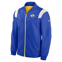 Men's Nike Royal Los Angeles Rams Sideline Coaches Bomber Full-Zip Jacket