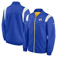 Men's Nike Royal Los Angeles Rams Sideline Coaches Bomber Full-Zip Jacket