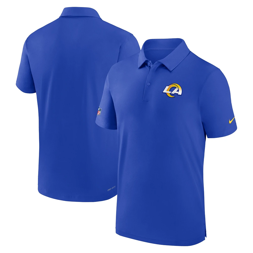 Men's Nike Royal Los Angeles Rams Sideline Coaches Performance Polo