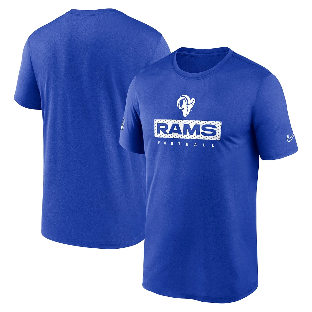 T-shirt Nike Royal Los Angeles Rams Sideline Legend Performance pour homme