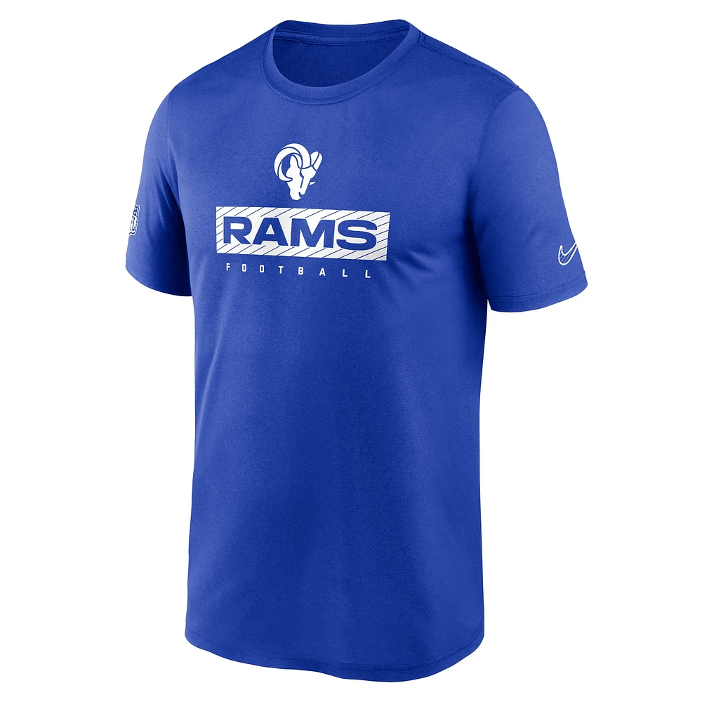 T-shirt Nike Royal Los Angeles Rams Sideline Legend Performance pour homme