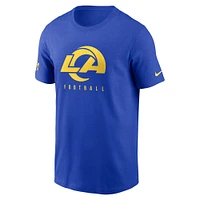 T-shirt pour homme Nike Royal Los Angeles Rams Sideline Performance