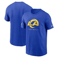 T-shirt pour homme Nike Royal Los Angeles Rams Sideline Performance