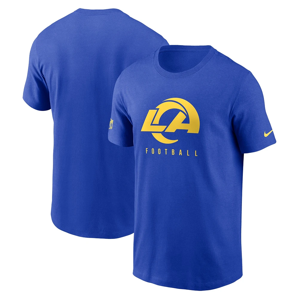 T-shirt Nike Royal Los Angeles Rams Sideline Performance pour homme