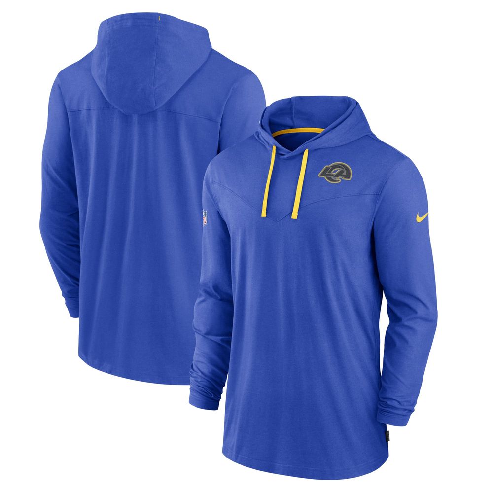 Nike Men's Los Angeles Rams Sideline Therma-FIT Pullover Hoodie - Royal - M Each