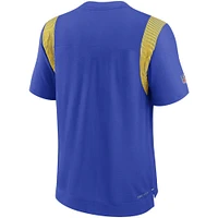 T-shirt Nike Royal Los Angeles Rams Sideline Tonal Logo Performance Player pour homme