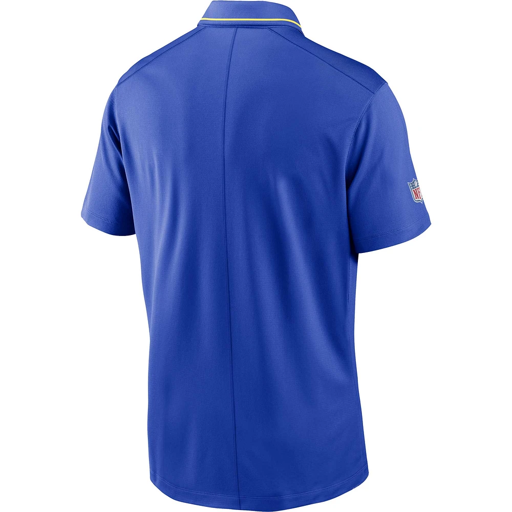 Polo Nike Royal Los Angeles Rams Sideline Victory Performance pour Homme