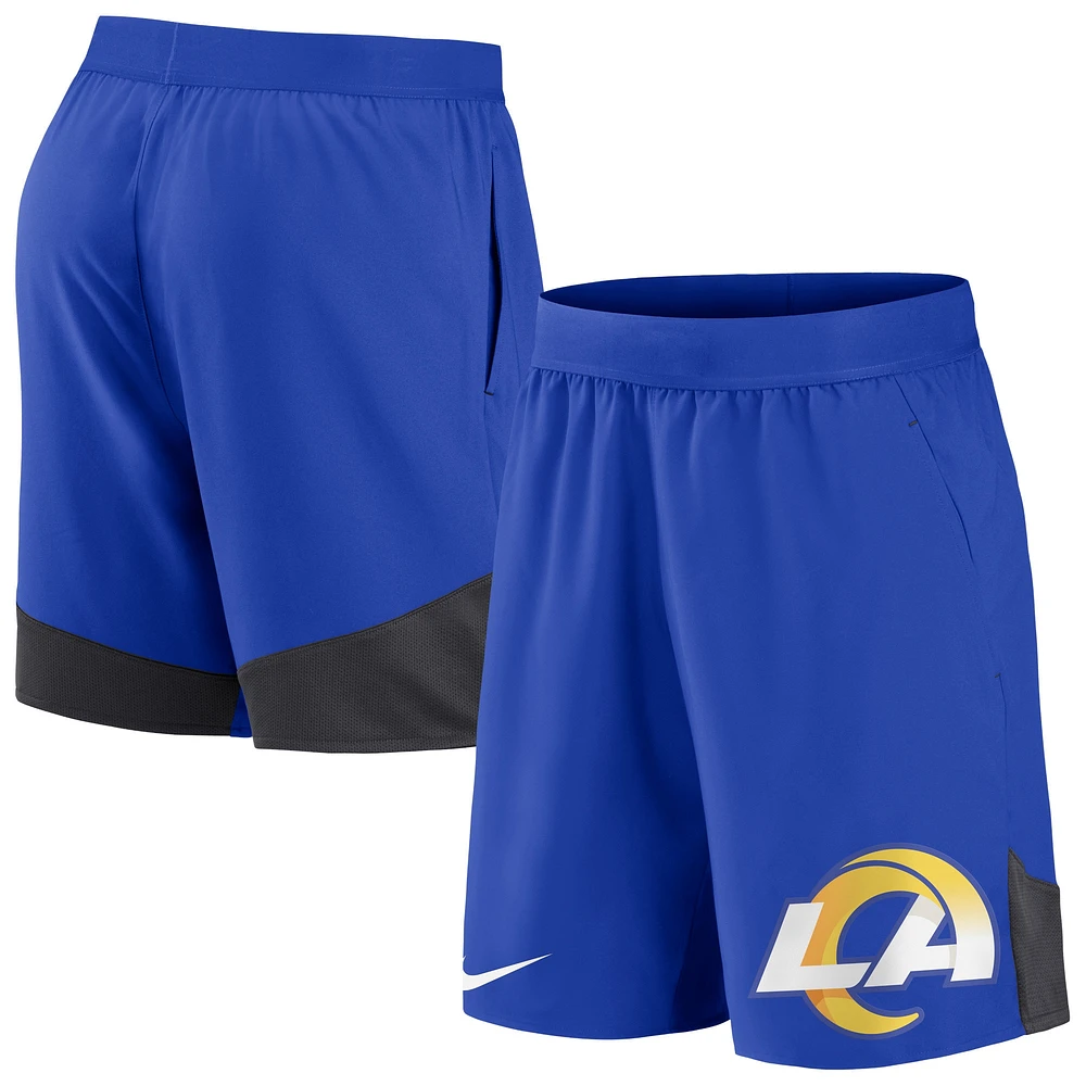 Short de performance extensible Nike Royal Los Angeles Rams pour Homme