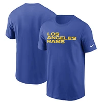 T-shirt Nike Royal Los Angeles Rams Team Wordmark pour homme