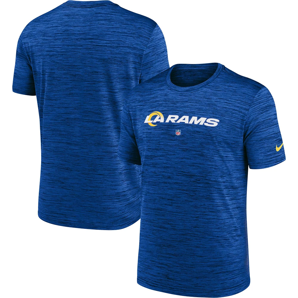 T-shirt Nike Royal Los Angeles Rams Velocity Performance pour homme