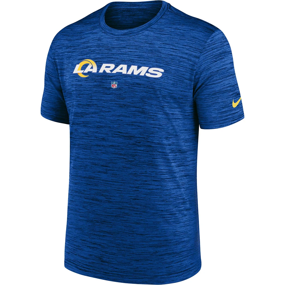 T-shirt Nike Royal Los Angeles Rams Velocity Performance pour homme