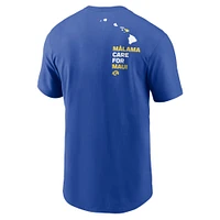 T-shirt Nike Royal Los Angeles Rams x Maui Relief pour homme
