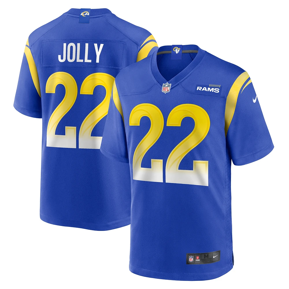 Maillot de match à domicile des Los Angeles Rams Nike Shaun Jolly Royal pour homme