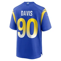 Maillot Nike Tyler Davis Royal Los Angeles Rams Team Game pour homme