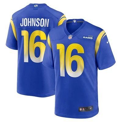 Maillot Nike Tyler Johnson Royal Los Angeles Rams Team Game pour homme