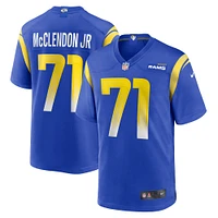 Maillot de match d'équipe Nike Warren McClendon Jr. Royal Los Angeles Rams pour Homme