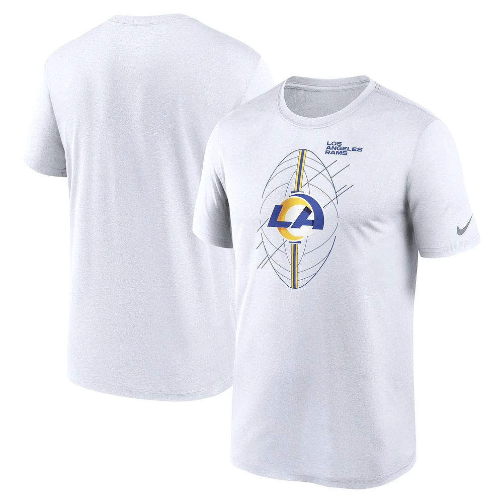 T-shirt Nike Los Angeles Rams Legend Icon Performance blanc pour homme