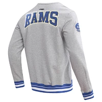 Sweat-shirt à enfiler avec écusson des Los Angeles Rams Pro Standard pour homme, gris chiné