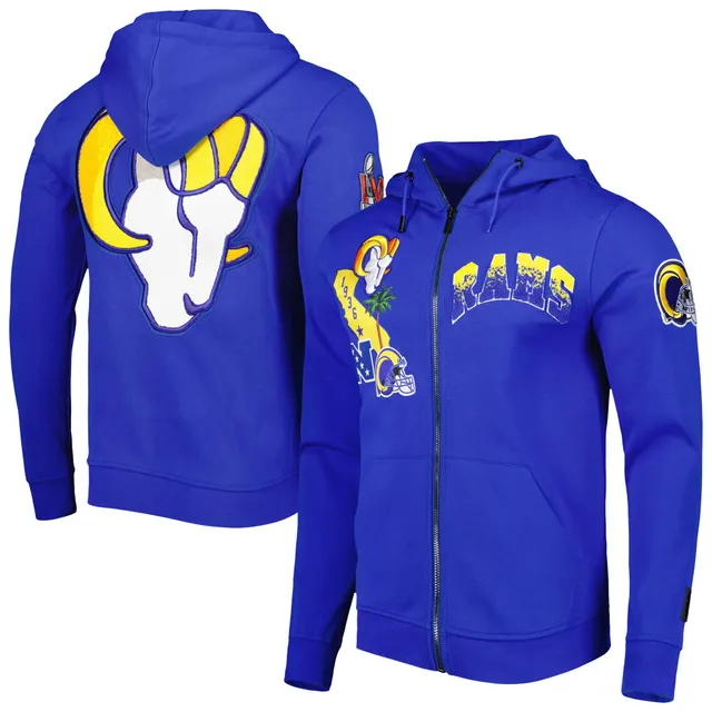 Mitchell & Ness Royal Los Angeles Rams Washed Short Sleeve Pullover Hoodie  in Blue for Men