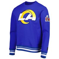 Men's Pro Standard Royal Los Angeles Rams Mash Up Pullover Sweatshirt