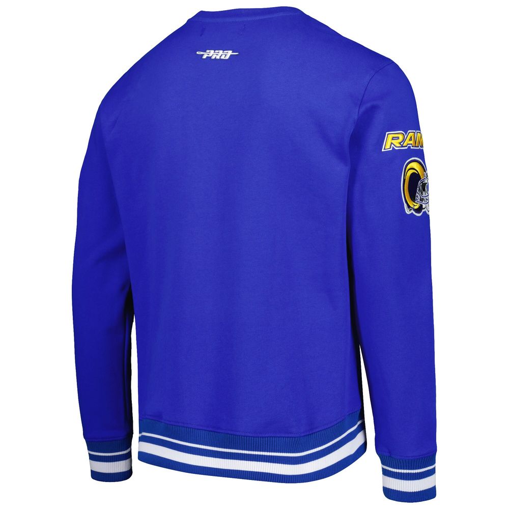 Men's Pro Standard Royal Los Angeles Rams Mash Up Pullover Sweatshirt