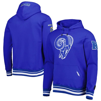 Sweat à capuche en polaire classique rétro Pro Standard Royal Los Angeles Rams pour hommes