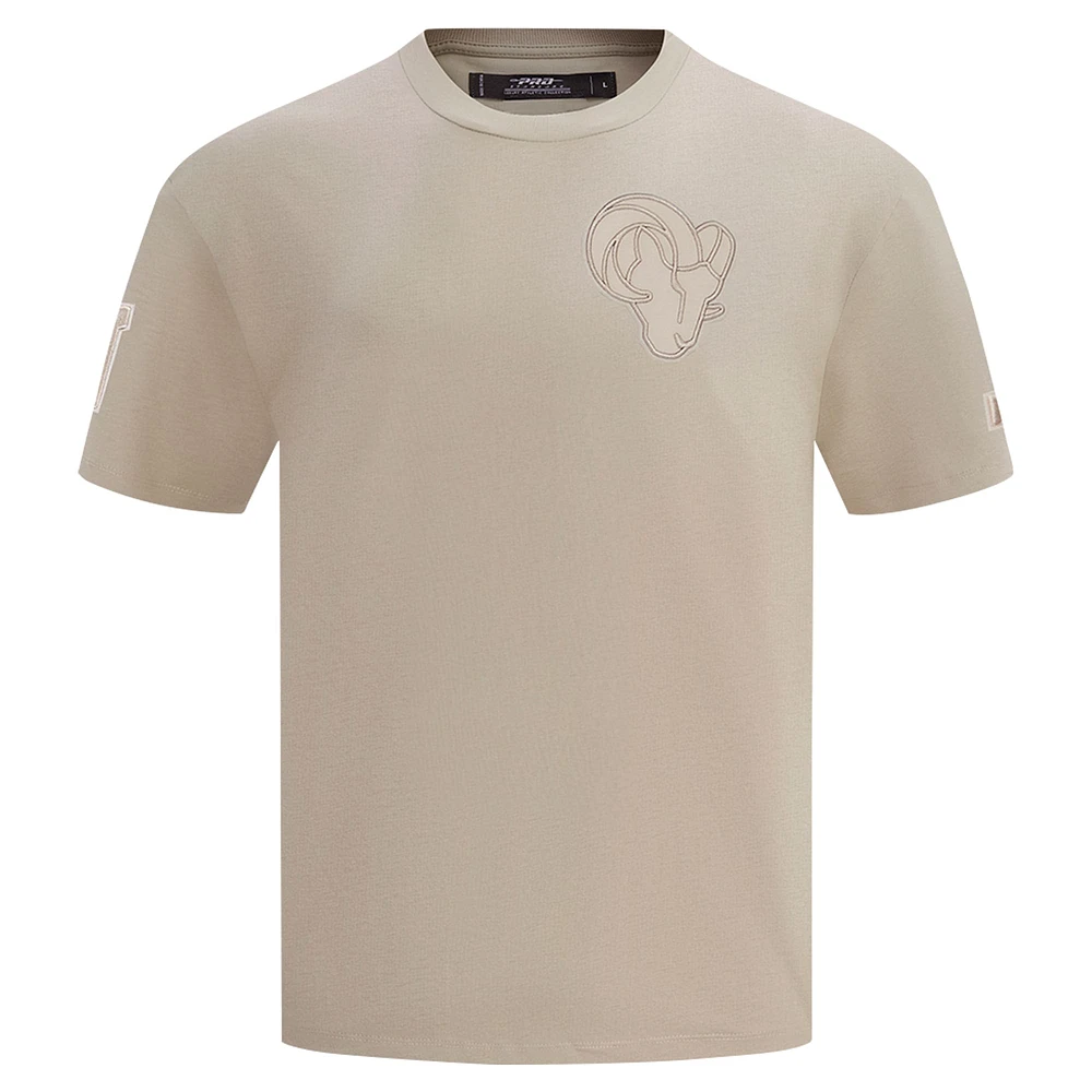 Men's Pro Standard Tan Los Angeles Rams Drop Shoulder T-Shirt