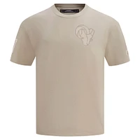 Men's Pro Standard Tan Los Angeles Rams Drop Shoulder T-Shirt