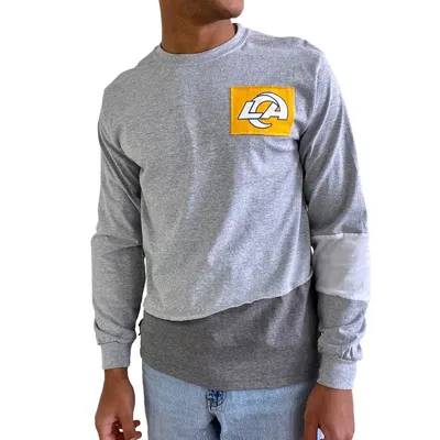 Men's Refried Apparel Royal/Gold Los Angeles Rams Sustainable Split Center  Pullover Sweatshirt