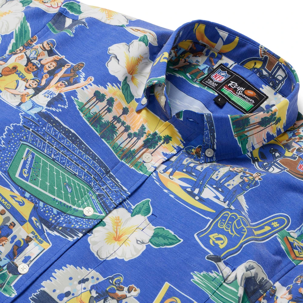 Men's Reyn Spooner Royal Los Angeles Rams Scenic Button-Down Shirt