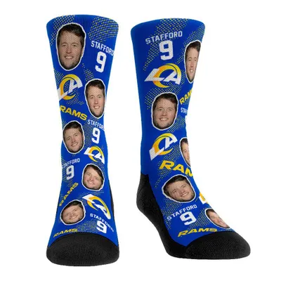 Chaussettes Rock 'Em pour homme Matthew Stafford Los Angeles Rams Team Football Guy Crew Chaussettes