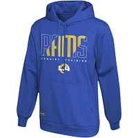 Sweat à capuche authentique pour hommes des Royal Los Angeles Rams Backfield Combine