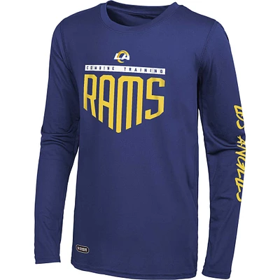 T-shirt à manches longues Royal Los Angeles Rams Impact pour homme