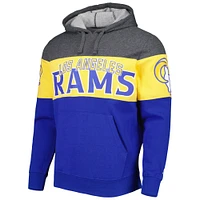 Starter Heather Grey/Royal Los Angeles Rams Extreme Current pour homme - Chandail à capuchon