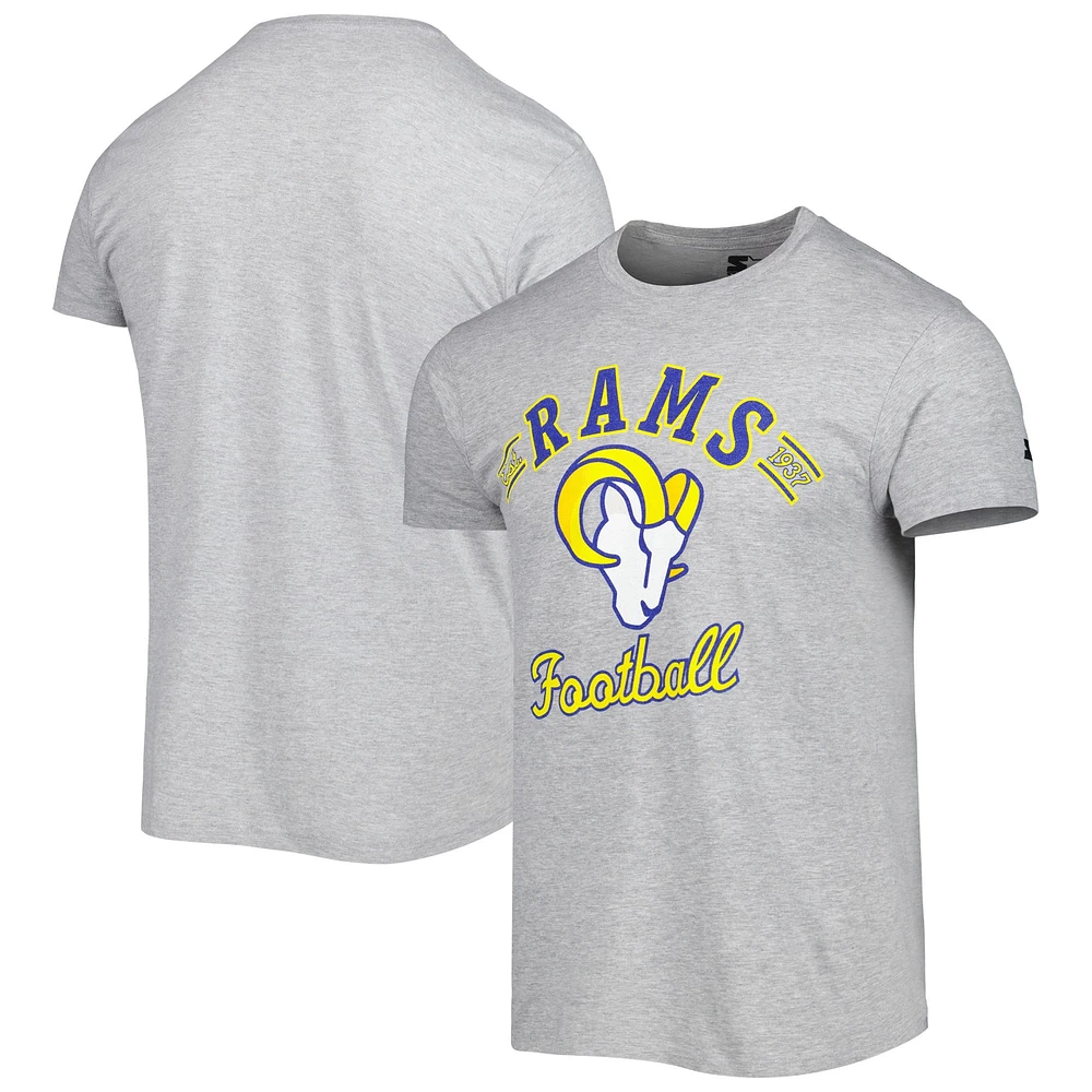 T-shirt Starter gris chiné Los Angeles Rams Prime Time pour homme