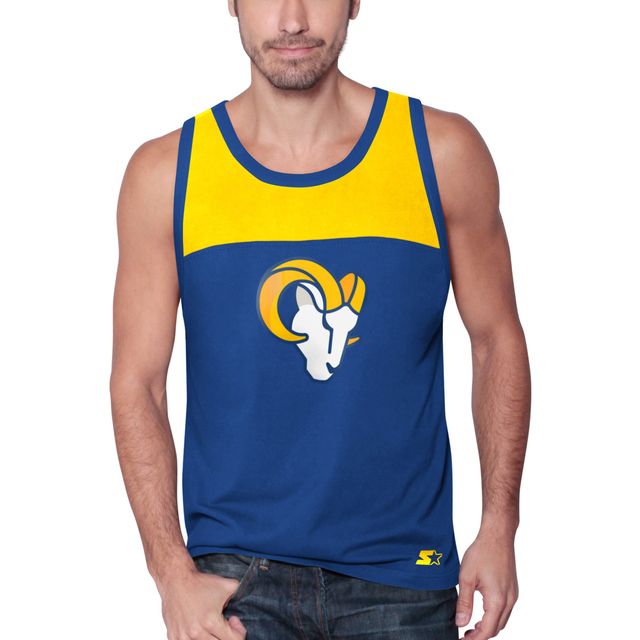 Mode Starter Royal/Or Los Angeles Rams Touchdown pour homme - Débardeur