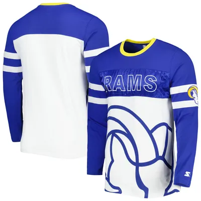 Los Angeles Rams Starter Halftime Long Sleeve T-Shirt - Royal/White