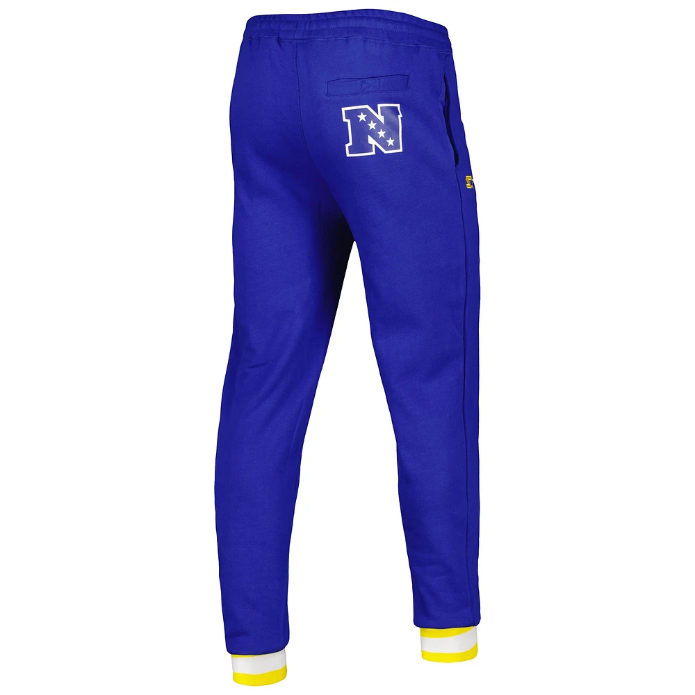 Men's Starter Royal Los Angeles Rams Blitz Fleece Jogger Pants