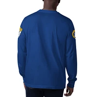 Men's Starter Royal Los Angeles Rams Clutch Hit Long Sleeve T-Shirt