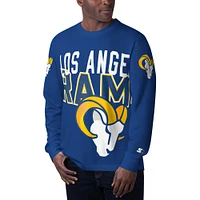 Men's Starter Royal Los Angeles Rams Clutch Hit Long Sleeve T-Shirt