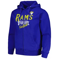 Sweat à capuche entièrement zippé Starter Royal Los Angeles Rams Domestic Post Season pour hommes