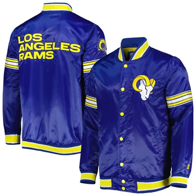 Los Angeles Rams Starter Midfield Satin Full-Snap Varsity Jacket - Royal