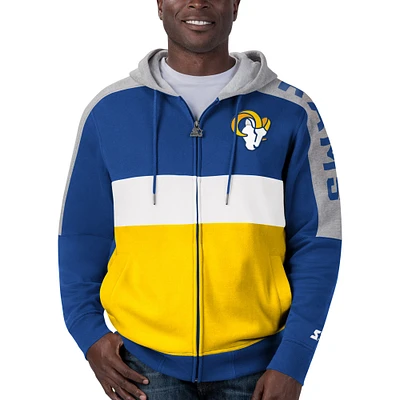 Men's Starter Royal Los Angeles Rams Playoff - Hoodie Full-Zip Jacket
